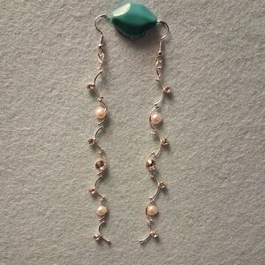 LONG SILVER DANGLE EARRINGS